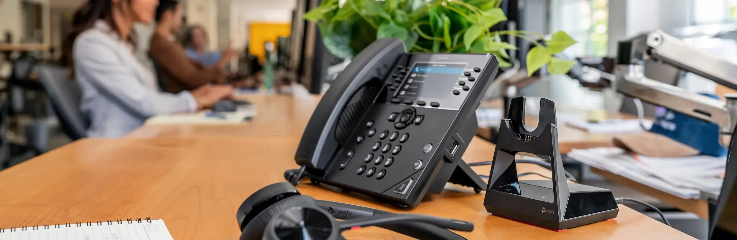voip phone on desk